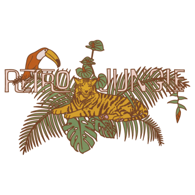 Logo of the Retro Jungle Collection by Elisa Mink.